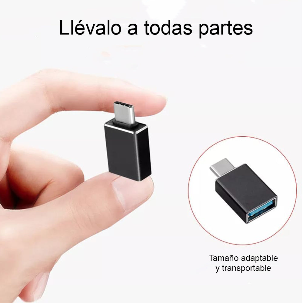 Adaptador USB a Tipo C Adaptador de Cable OTG Convertidor Rápido Profesional