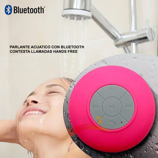 Parlante Acuático con Bluetooth Contesta Llamadas Hands Free Rosado