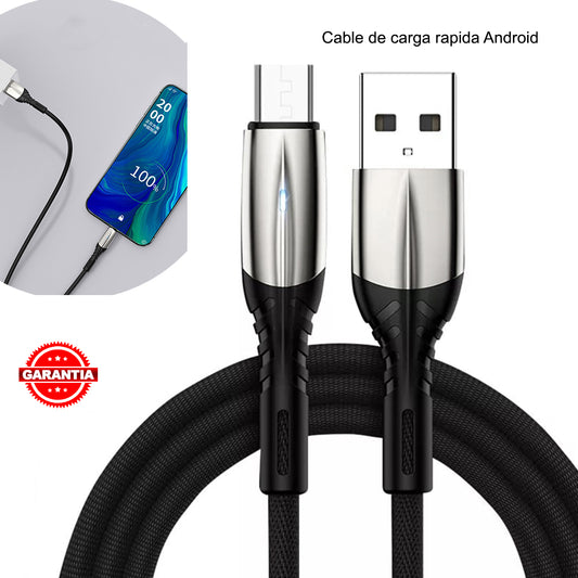 Cable de Carga Rápida Micro USB 5A 2 Metros Negro Dreizt