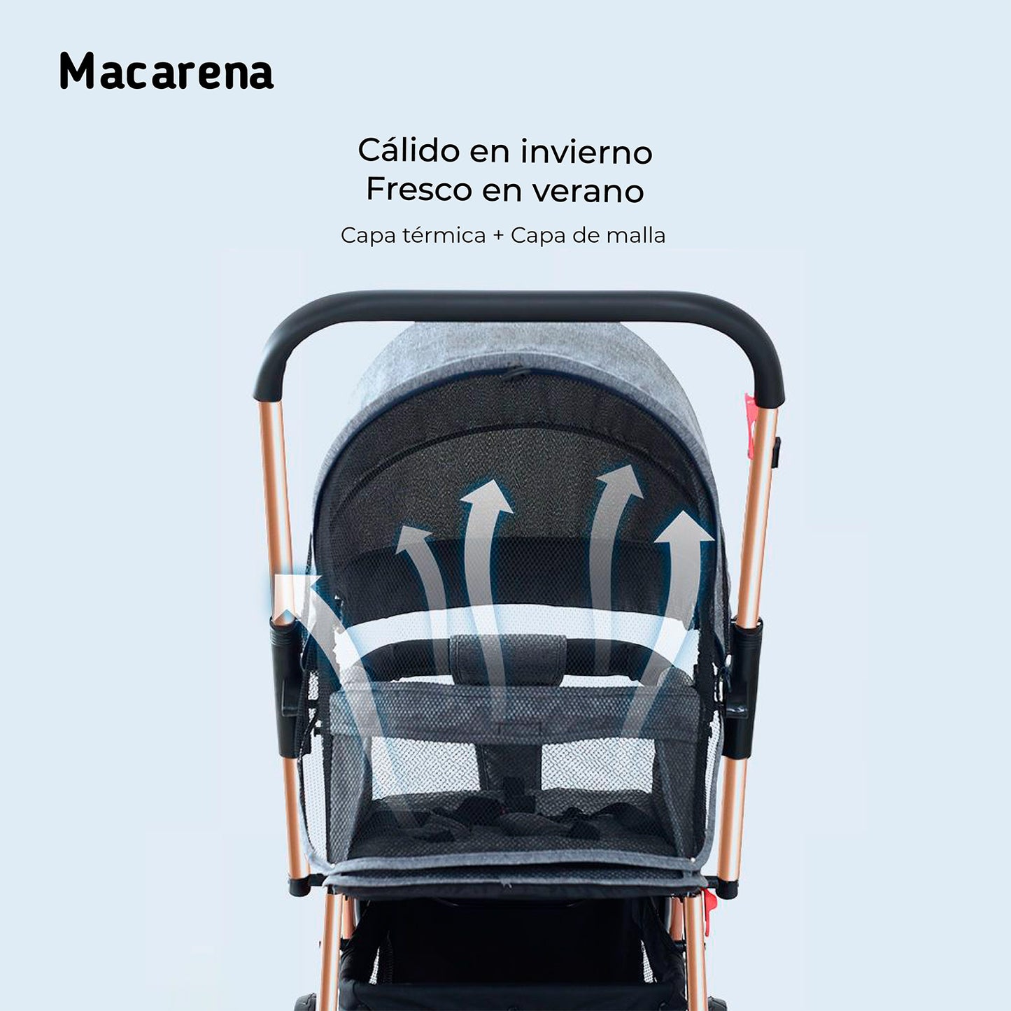 Coche para Bebé Macarena Deluxe Café BBM400001
