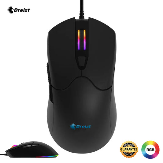 Mouse Gamer Dreizt RGB Mate GR270037 12,800 dpi Negro