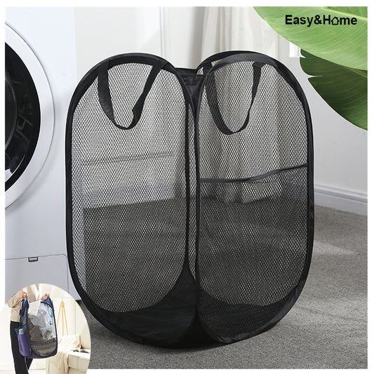 Canasto Cesta Plegable de Malla con Asas para Ropa EasyHome