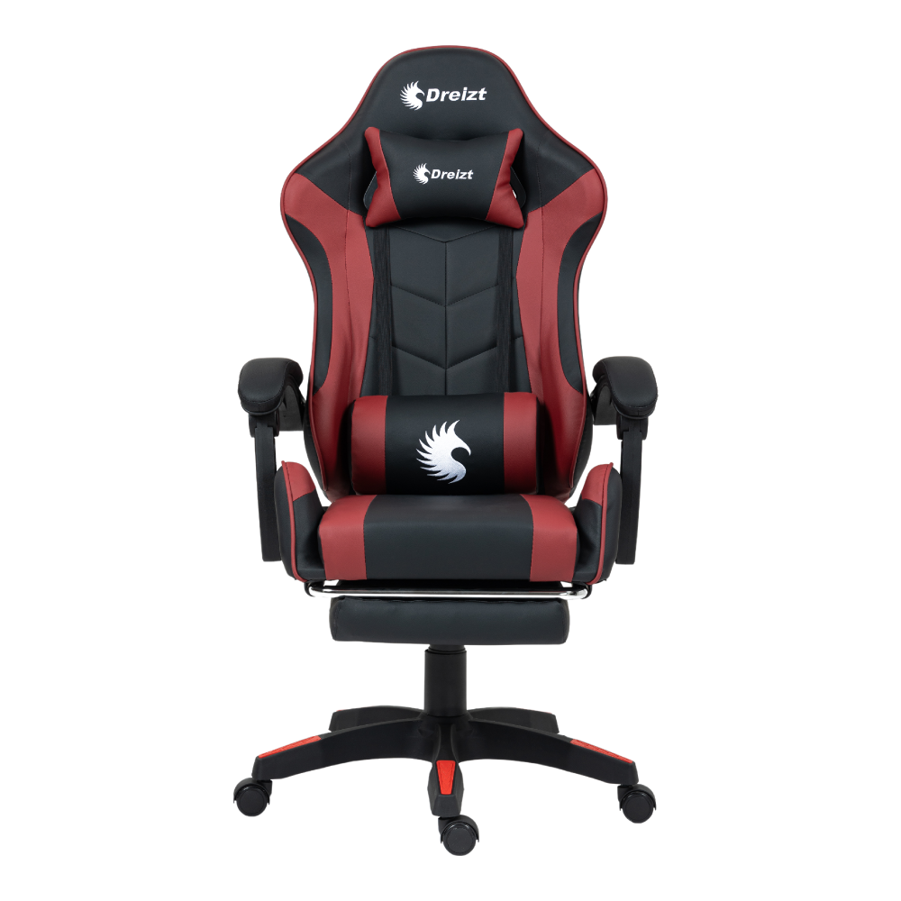 Silla Gamer Ergonómica Dreizt Shine Series Rojo Jam Con Posapies Reclinable