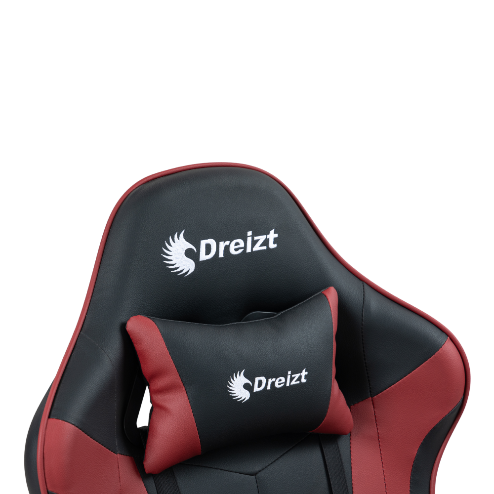 Silla Gamer Ergonómica Dreizt Shine Series Rojo Jam Con Posapies Reclinable