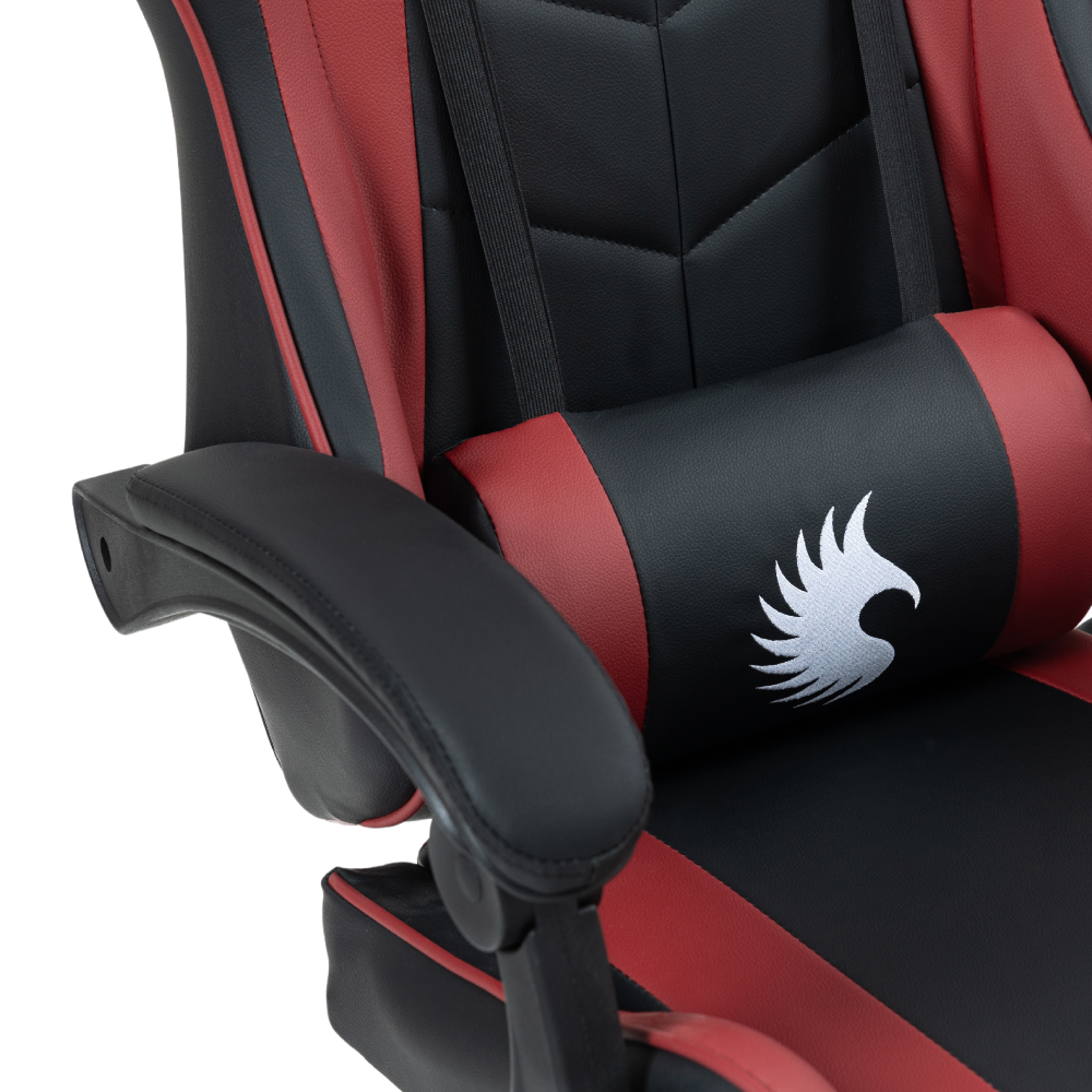 Silla Gamer Ergonómica Dreizt Shine Series Rojo Jam Con Posapies Reclinable