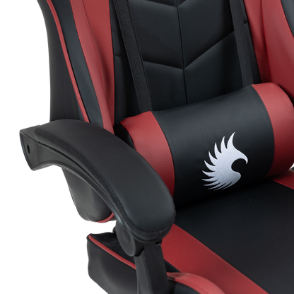 Silla Gamer Ergonómica Dreizt Shine Series Rojo Jam Con Posapies Reclinable