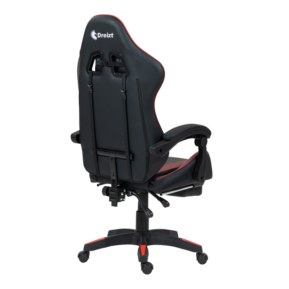 Silla Gamer Ergonómica Dreizt Shine Series Rojo Jam Con Posapies Reclinable