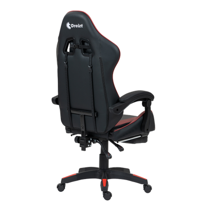 Silla Gamer Ergonómica Dreizt Shine Series Rojo Jam Con Posapies Reclinable