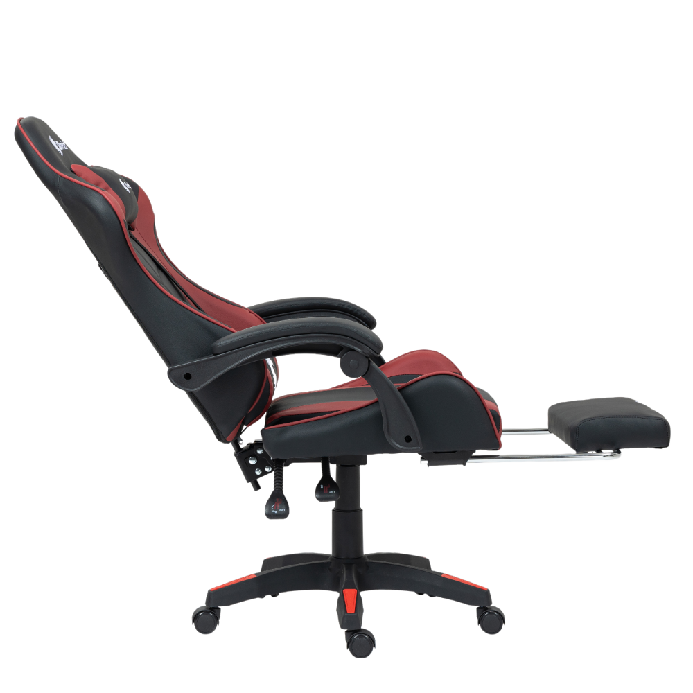 Silla Gamer Ergonómica Dreizt Shine Series Rojo Jam Con Posapies Reclinable