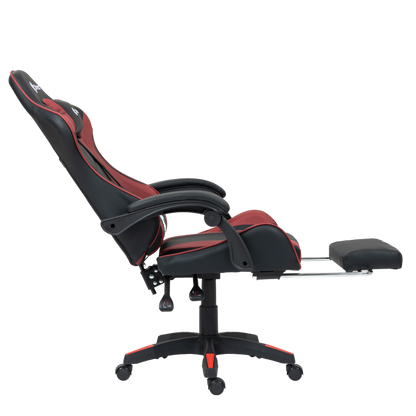 Silla Gamer Ergonómica Dreizt Shine Series Rojo Jam Con Posapies Reclinable