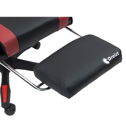 Silla Gamer Ergonómica Dreizt Shine Series Rojo Jam Con Posapies Reclinable