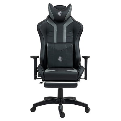 Silla Gamer Dreizt Devil Series Negro Pro 180° Reclinable Alta Calidad Con Posapies