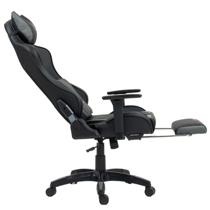 Silla Gamer Dreizt Devil Series Negro Pro 180° Reclinable Alta Calidad Con Posapies