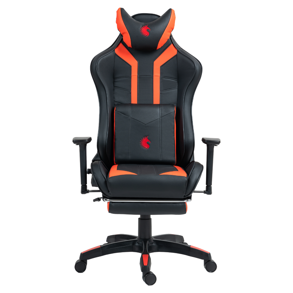 Silla Gamer Dreizt Devil Series Rojo Pro 180° Reclinable Alta Calidad Con Posapies