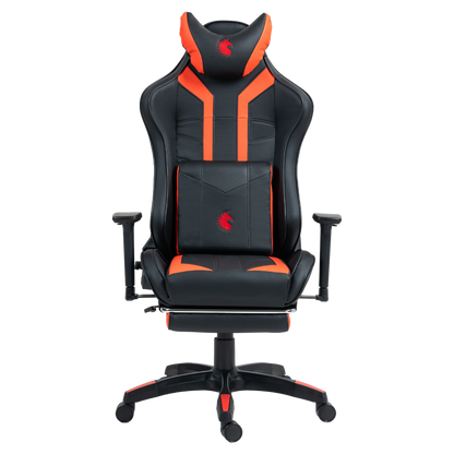 Silla Gamer Dreizt Devil Series Rojo Pro 180° Reclinable Alta Calidad Con Posapies