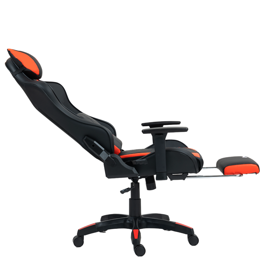 Silla Gamer Dreizt Devil Series Rojo Pro 180° Reclinable Alta Calidad Con Posapies