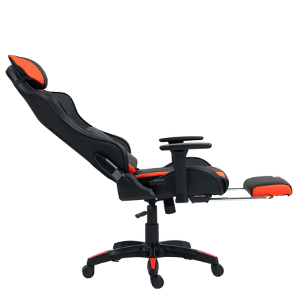 Silla Gamer Dreizt Devil Series Rojo Pro 180° Reclinable Alta Calidad Con Posapies