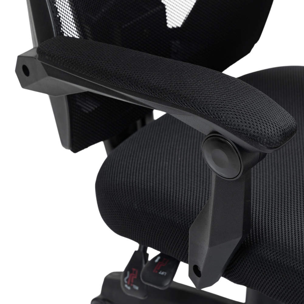 Silla Gamer Ergonómica Dreizt Mesh XL Negro Con Posapies Reclinable