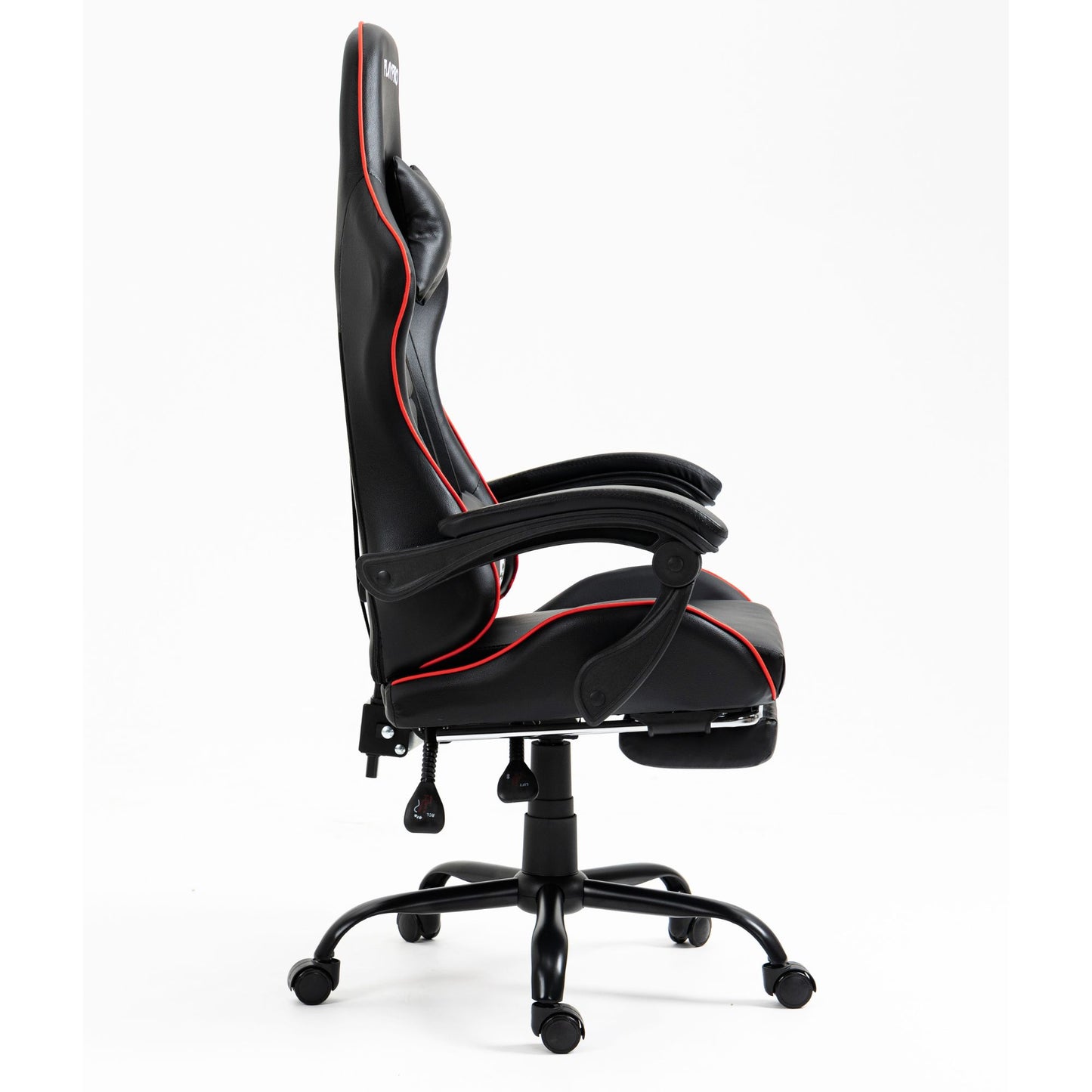 Silla Gamer con Masajeador Lumbar Playpro X1 Rojo Base de Metal