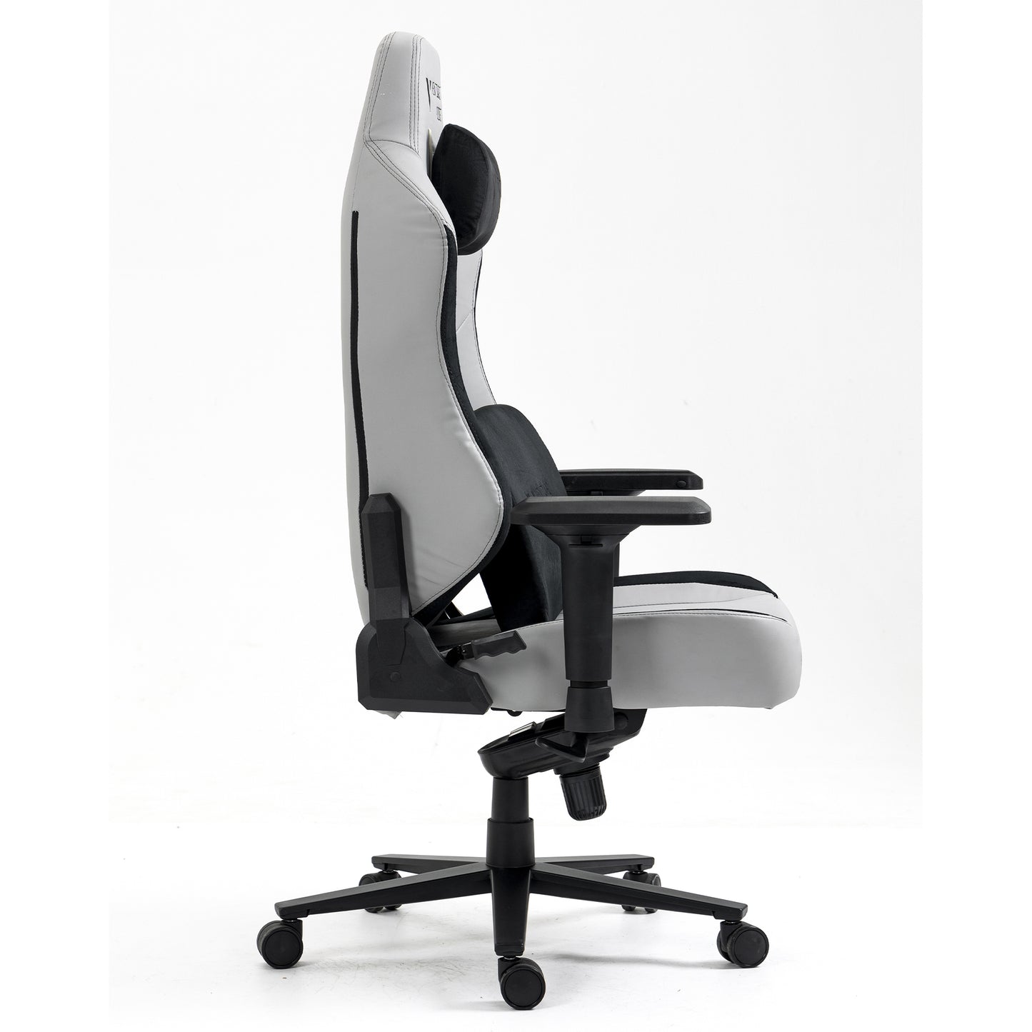 Silla Gamer Venture Side Prime Ash Gris Cuero Almohadilla Inteligente Magnetica Reclinable