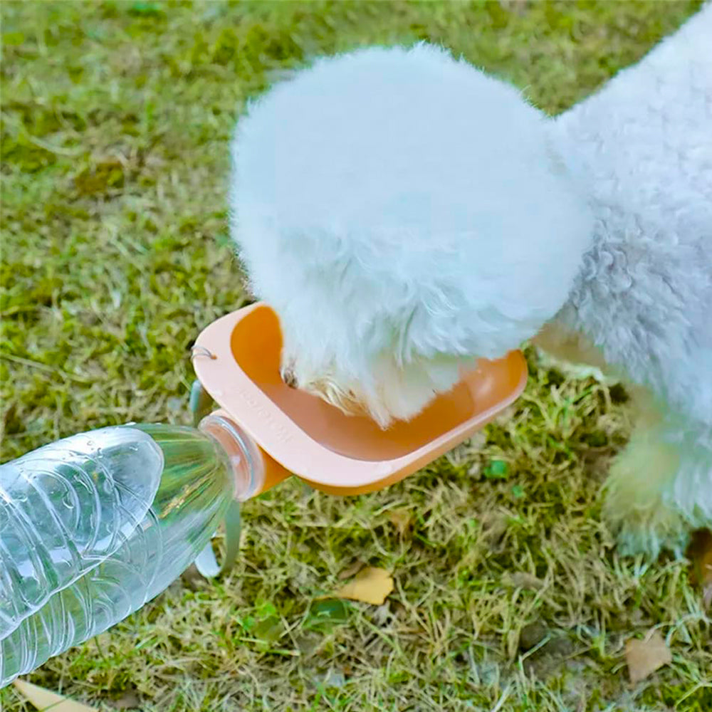 Bebedero Botella de Agua Portátil de Viaje para Perro Gato Mascota Rosado