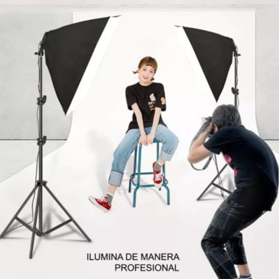 Kit Profesional de Fotografia y Video Fondo Verde + Parantes + Soft Box Iluminación + Maletin FYI260012 Interlud