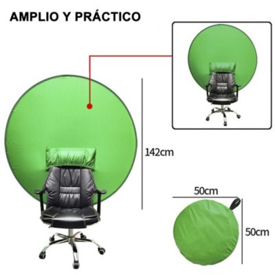 Pantalla Verde Portátil Chroma Estudio de Vídeo y Fotografía para Silla Interlud