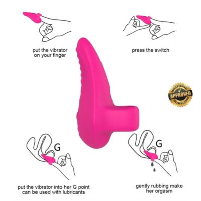 Anillo Vibrador Clitoris para Dedo Dedal Silicona SSP340005