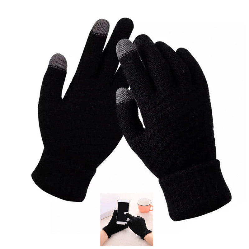 Guantes de Invierno Touch Screen Celular Tablet Negro