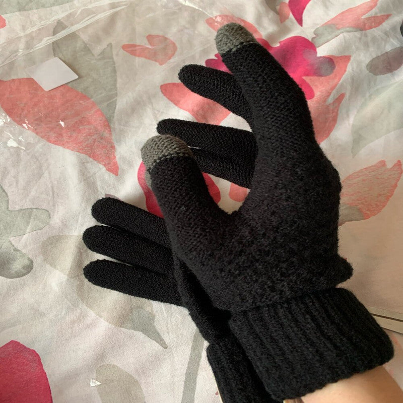 Guantes de Invierno Touch Screen Celular Tablet Negro