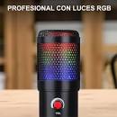 Combo Micrófono Profesional de Mesa con Luces Black RGB Dreizt + Parlantes Gamer D4500 RGB