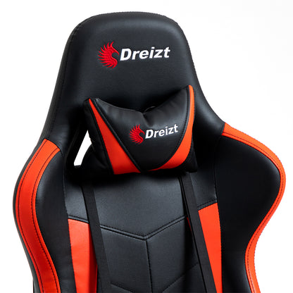 Silla Gamer Dreizt Apolo Series Rojo Pro 180° Reclinable Alta Calidad con Posapies