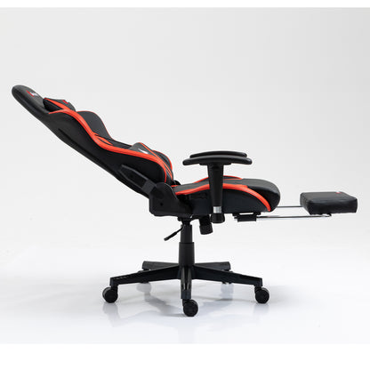 Silla Gamer Dreizt Apolo Series Rojo Pro 180° Reclinable Alta Calidad con Posapies